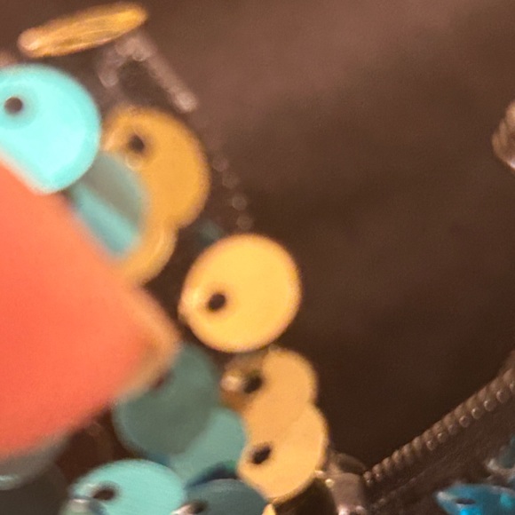 Rainbow sequins strapless dress large - Picture 3 of 8